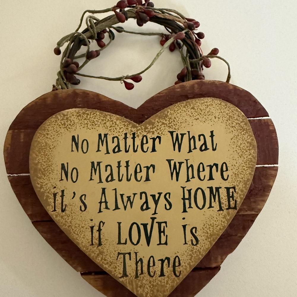 Rustic Heart Wall Decor with Inspirational Quote